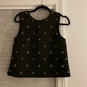 Club Monaco scuba top with rhinestone detail